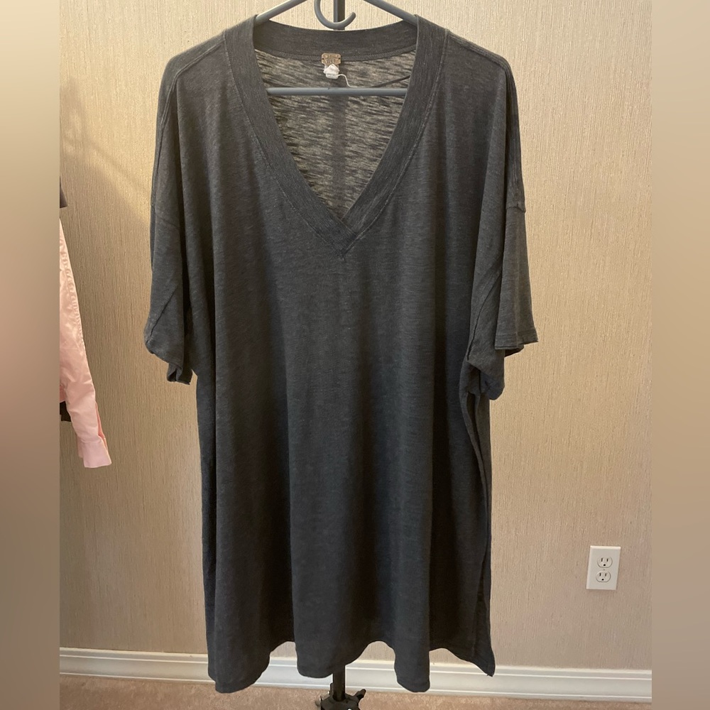 Free People XS Grey Cotton Tunic